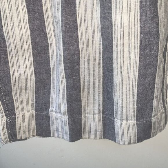 Beachlunchlounge Womens Striped Linen-Blend Wide-Leg Pants With Drawstring Waist - Picture 5 of 11